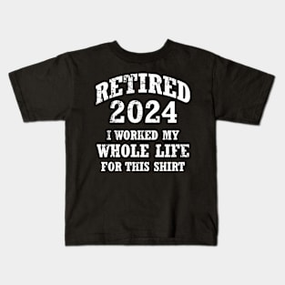 Retired 2022 Retirement Humor Funny Kids T-Shirt